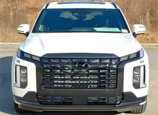 Novo Hyundai Palisade deve “pintar” no Brasil em 2024 Visão frontal do Hyundai Palisade 2024 / Foto: Hyundai