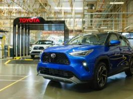 Toyota Yaris Cross teve sua produção iniciada em janeiro de 2026 Crédito: Divulgação